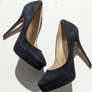 Jimmy Choo black suede heels